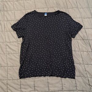 Old Navy Luxe Navy Polka Dot T-Shirt